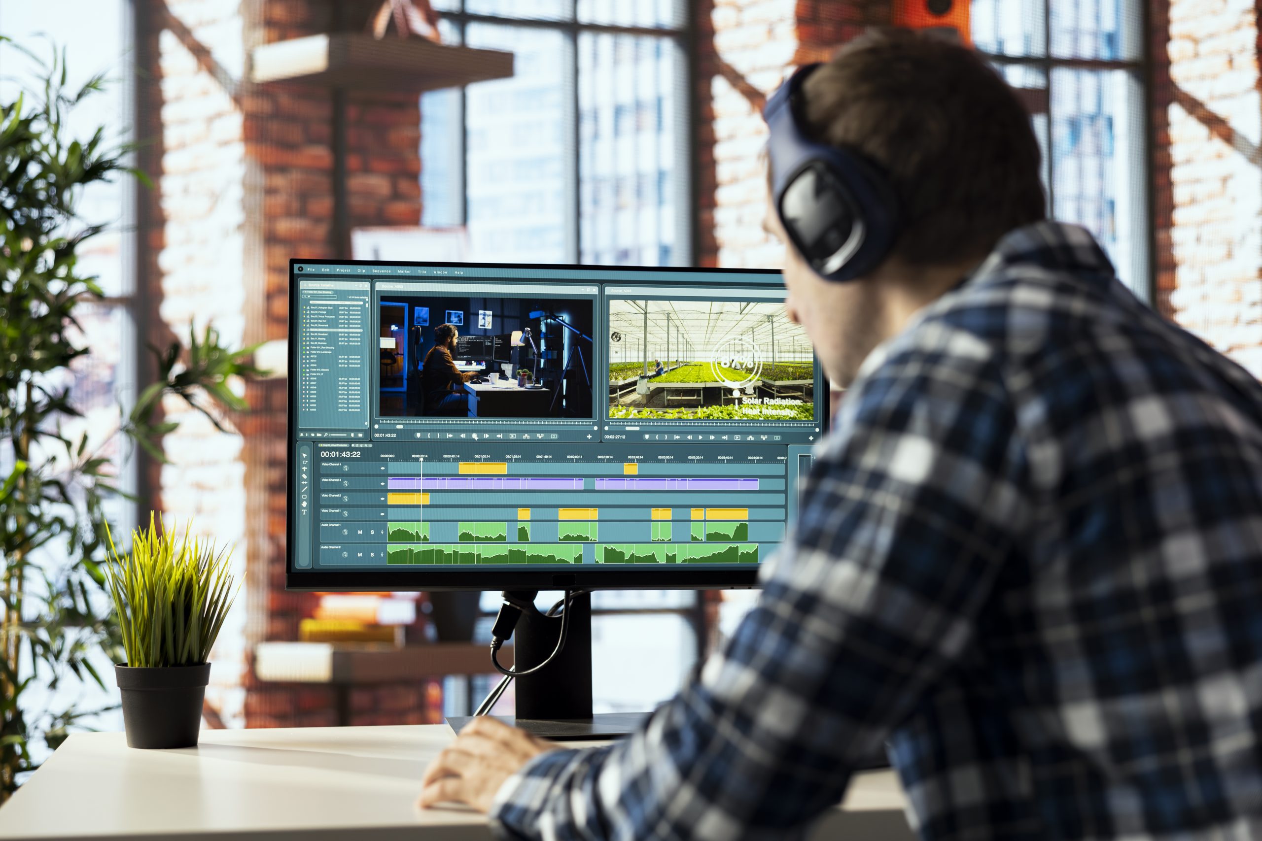Interface d’un logiciel de montage vidéo gratuit sur ordinateur